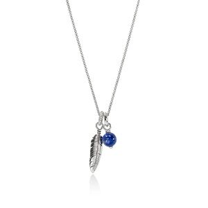 John Hardy Feather Talisman Necklace, Sterling Silver, Diamonds, Hardstone